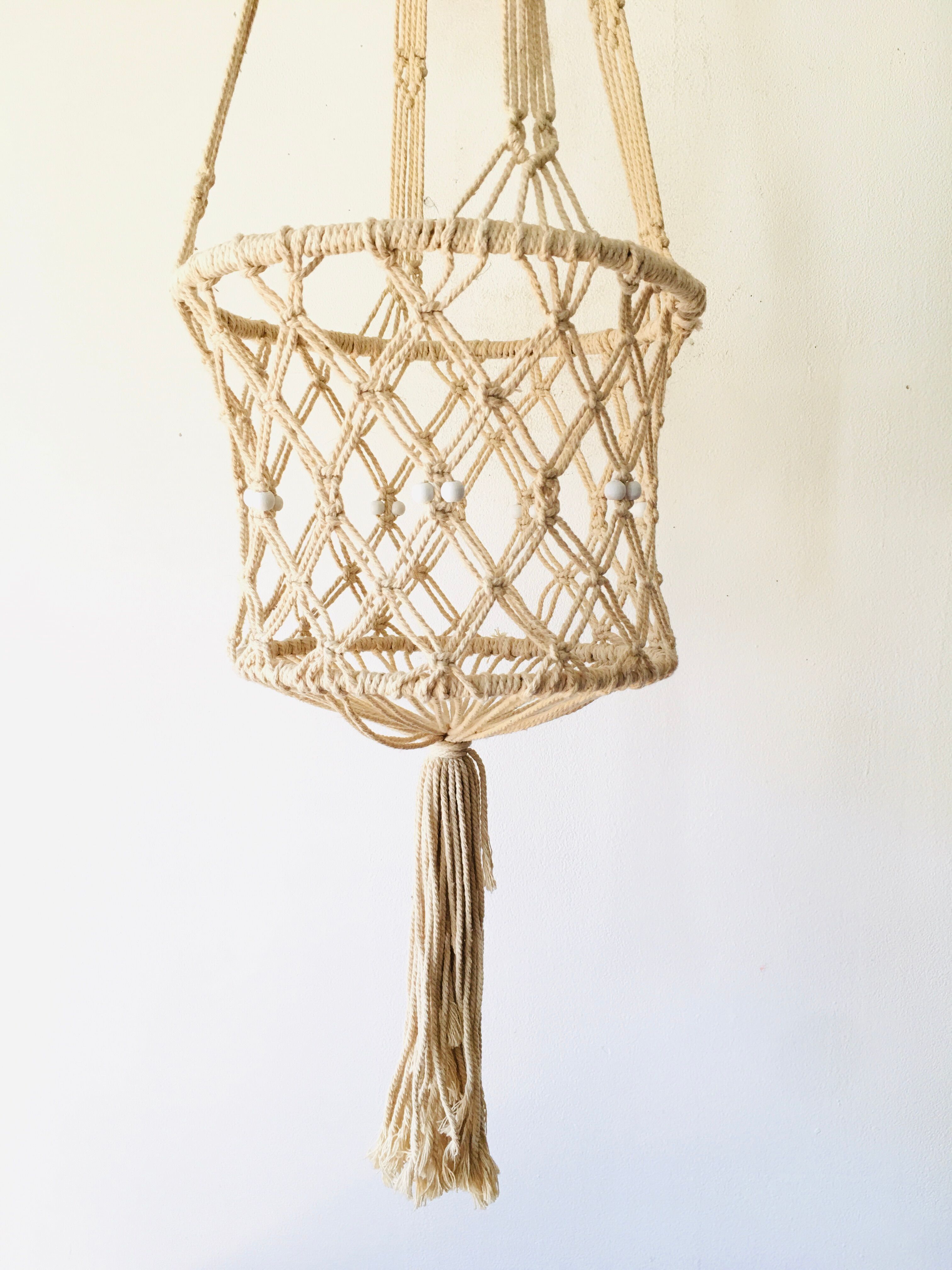 Vintage macramé plant holder