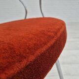 Fauteuil danois des années 1960, état d'origine, accoudoirs en bois de teck, acier chromé.