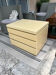 Vintage Bedside Table Jean-Claude Mahey - Beige Lacquer & Brass (Year)