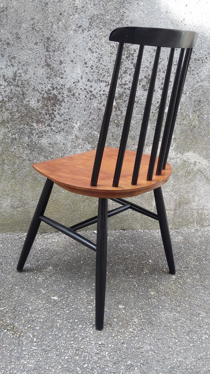 two vintage Scandinavian bistro chairs