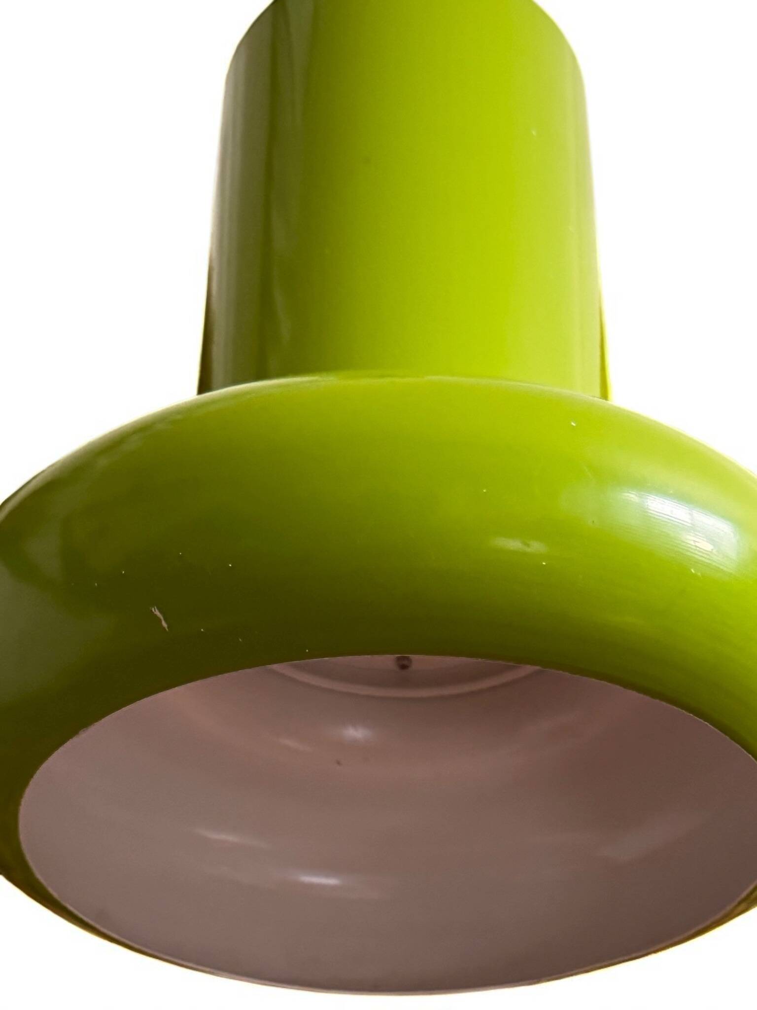 Vintage Lita 6062 Pendant Light – Space Age Design in Lime Green – 1970s