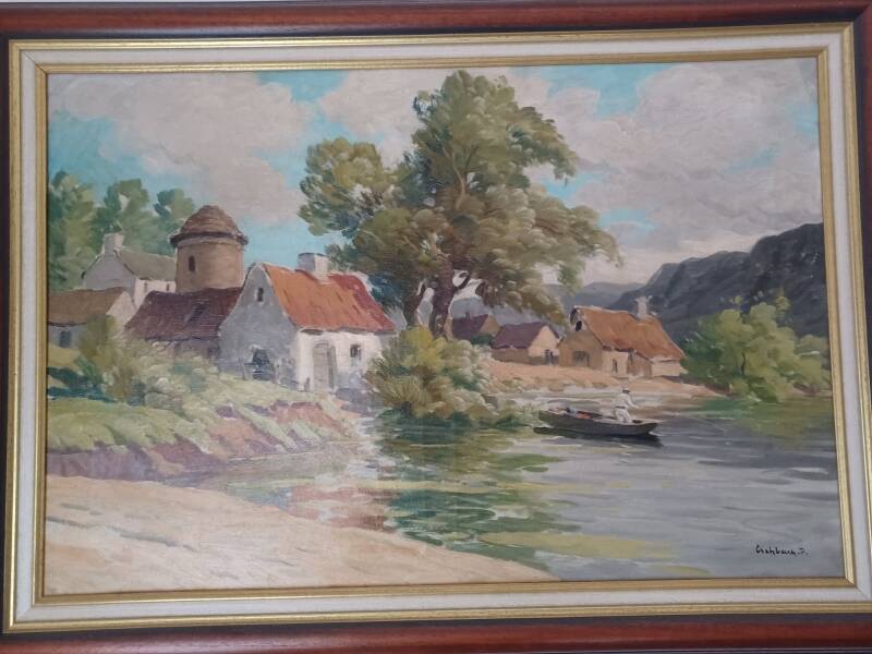 Painting - Countryside landscape - signed Paul André Eschbach