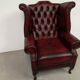 Burgundy chesterfield chair