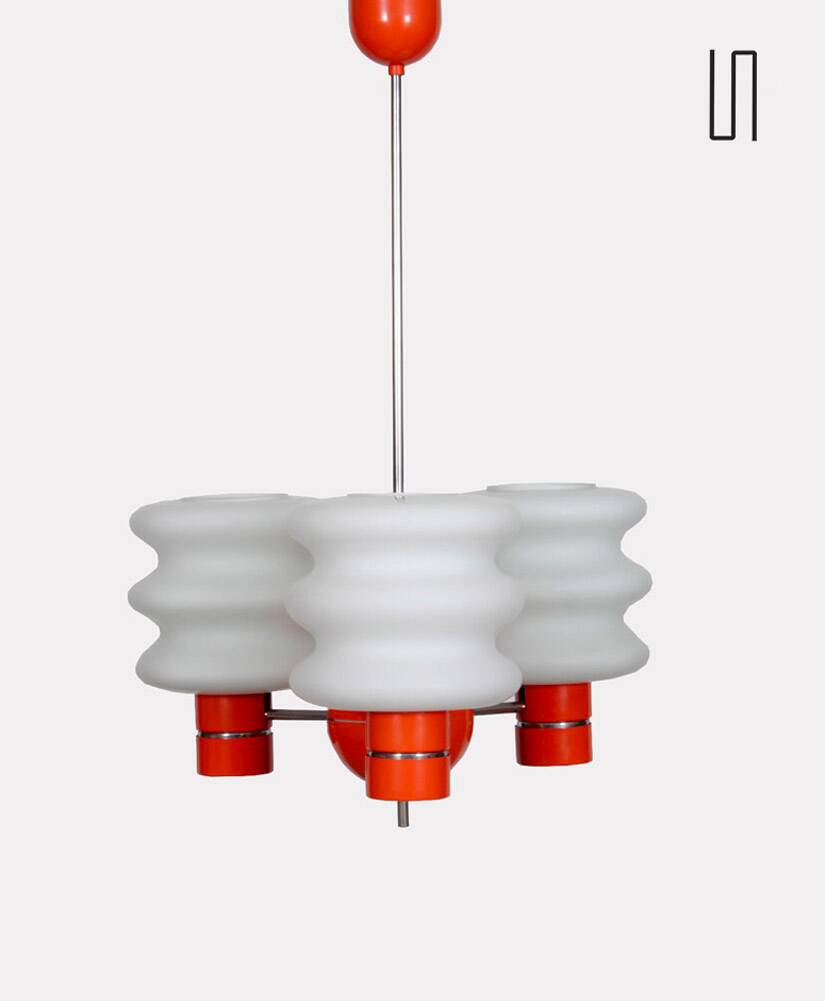 Suspension en verre éditée par Napako vers 1970