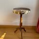 Burgundy marble pedestal table