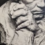 Old photograph by Eugène Fiorillo after Fix Masseau, bust of Beethoven, silver print