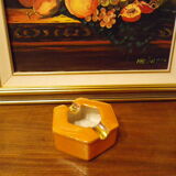 Vintage porcelain ashtray with gilding, Victoria china Czechoslovakia, 60/70s