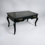 Louis XV Style Flat Desk Black Lacquered 19th Century
