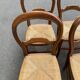 6 Louis Philippe chairs in solid wood and straw