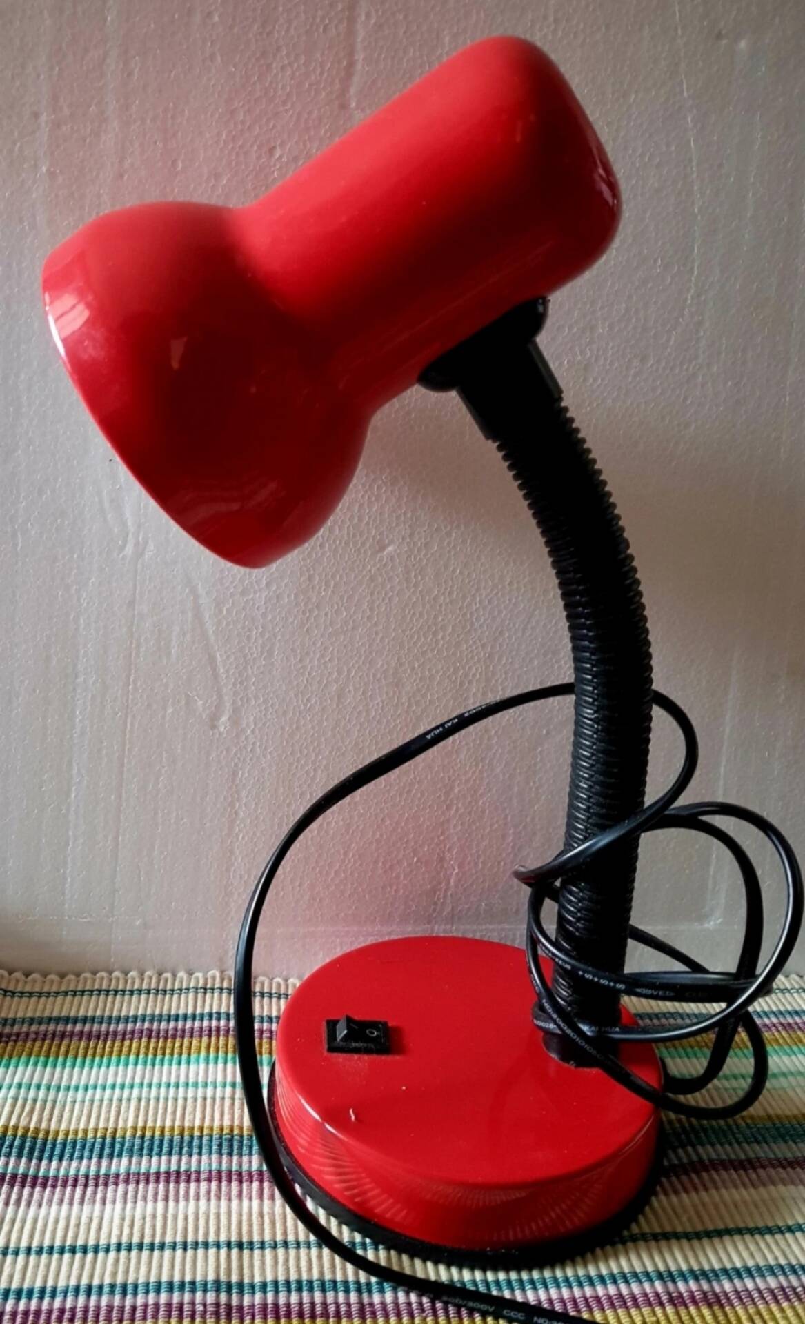 Retro red desk lamp