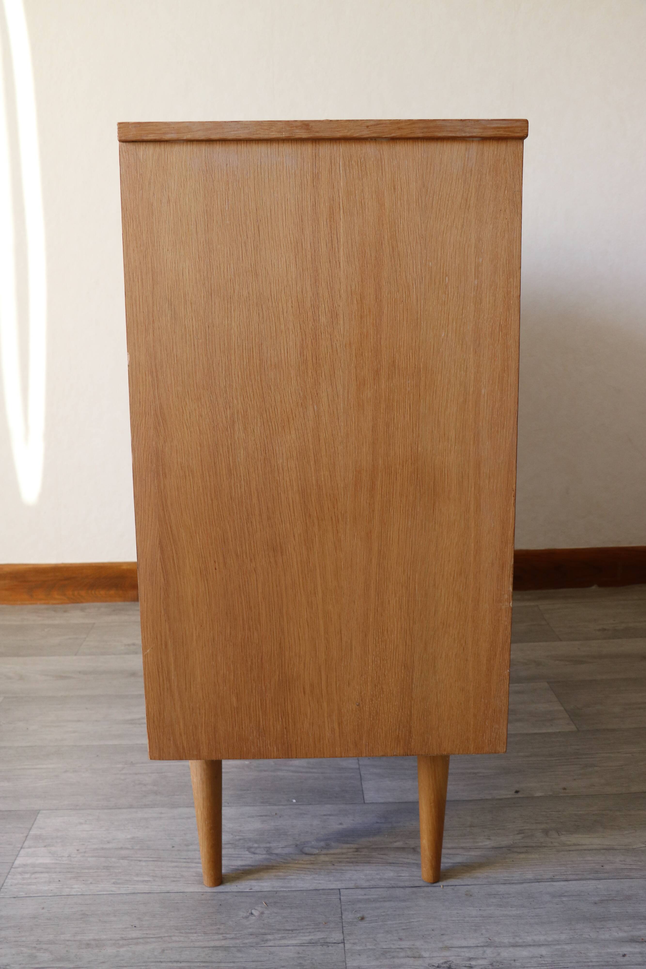 Vintage chest of drawers with compass feet