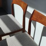 Set de 4 chaises danoises en teck par Henning Kjaernulfs