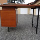 Vintage wood metal desk from the 60s