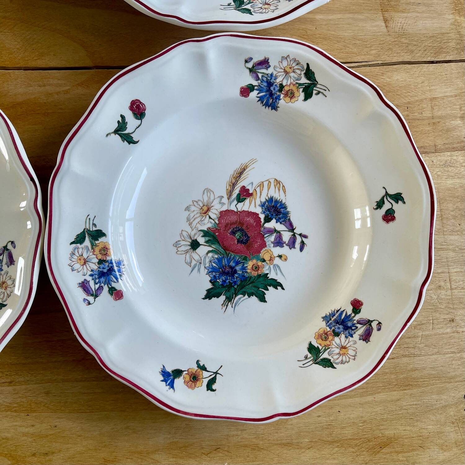 6 deep plates Sarreguemines