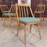 Lot of 4 chairs Antonin Suman