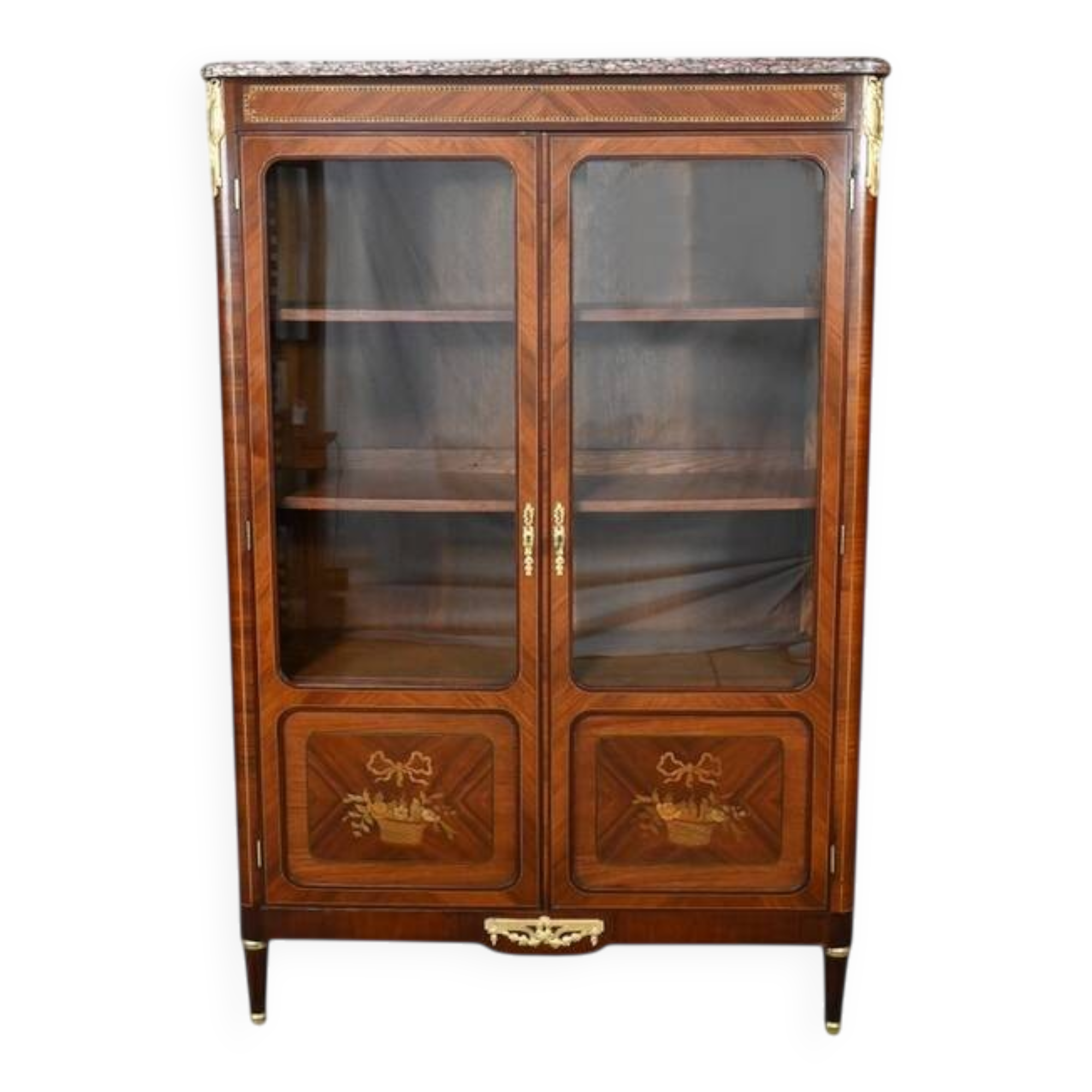 Rosewood and Mahogany Bookcase, Louis XVI Style – Early 20th Century