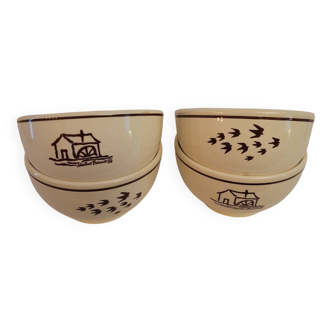 4 Mulino Bianco bowls 1984 – vintage Italian ceramics