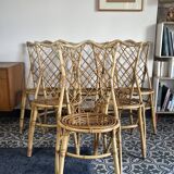 6 bamboo chairs from the 1960s