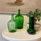 Green glass vase