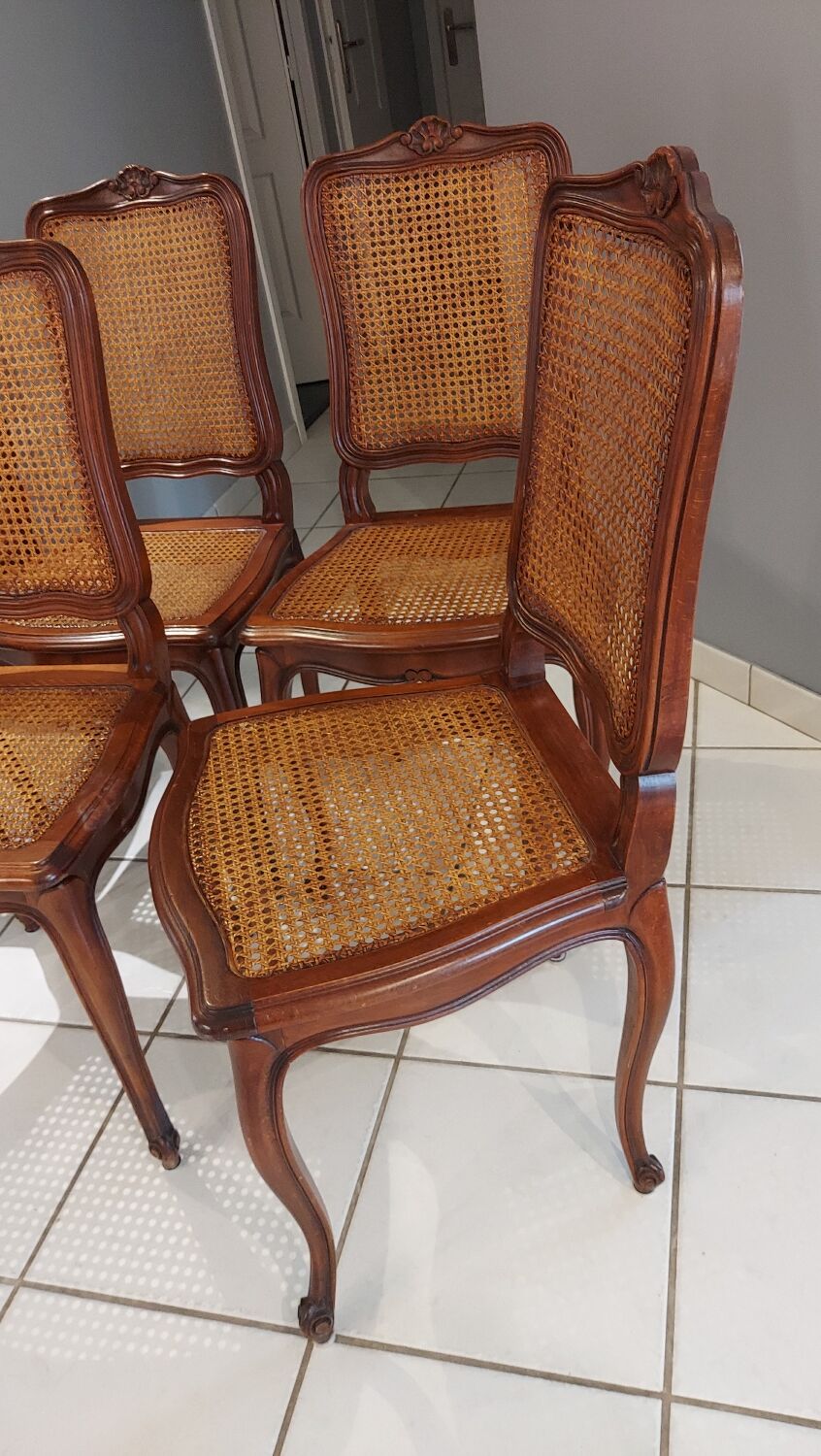 Suite of 6 chairs cans style Louis XV millieu XXeme