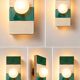 Ceramic zellige wall light