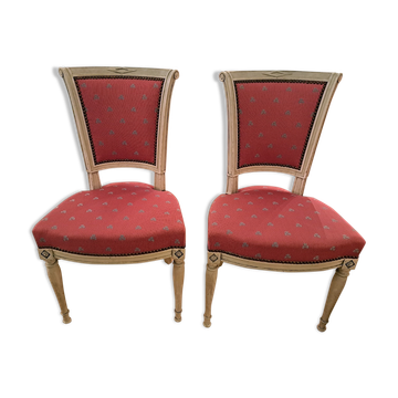Pair of patinated Consulate-style chairs