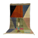 Handmade natural wool rug with colourful patterns 150/250 cm