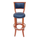 Vintage wood and antique brass bar stool