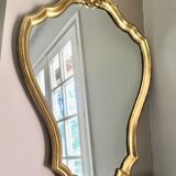 Baroque mirror gilded wood frame 52x74cm
