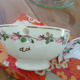 set for breakfast in duo in Limoges porcelain