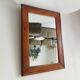 Vintage Art Deco wooden mirror from the 1950s.