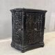 Insert de cheminée antique en fonte orné finition noire
