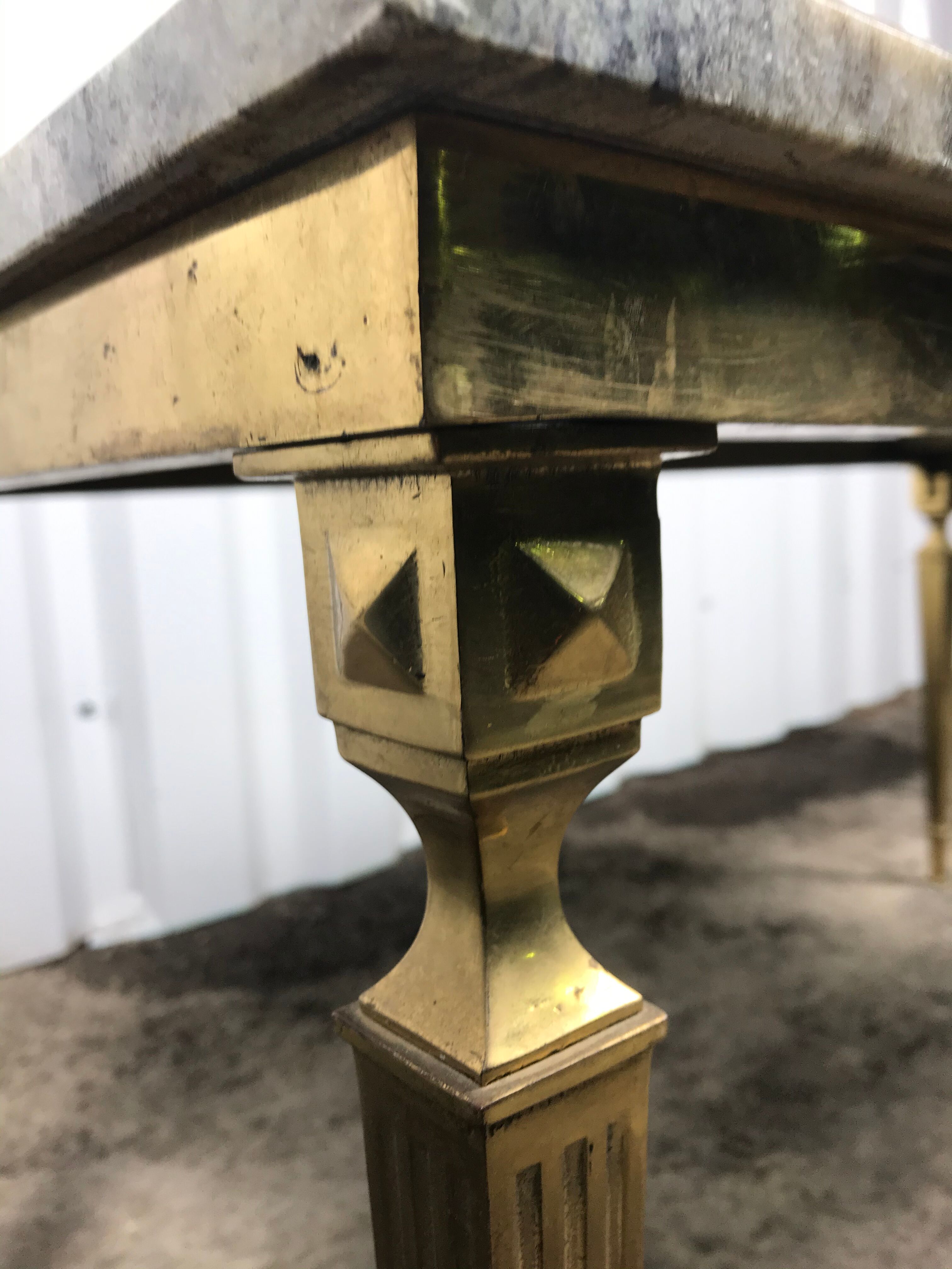 Marble and brass coffee table 1970