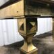 Table basse marbre et laiton 1970