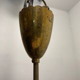 Vintage Bronze Glass Light Pendant 1960’s