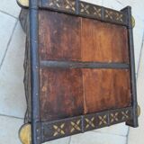 Old Tibetan copper wood coffee table