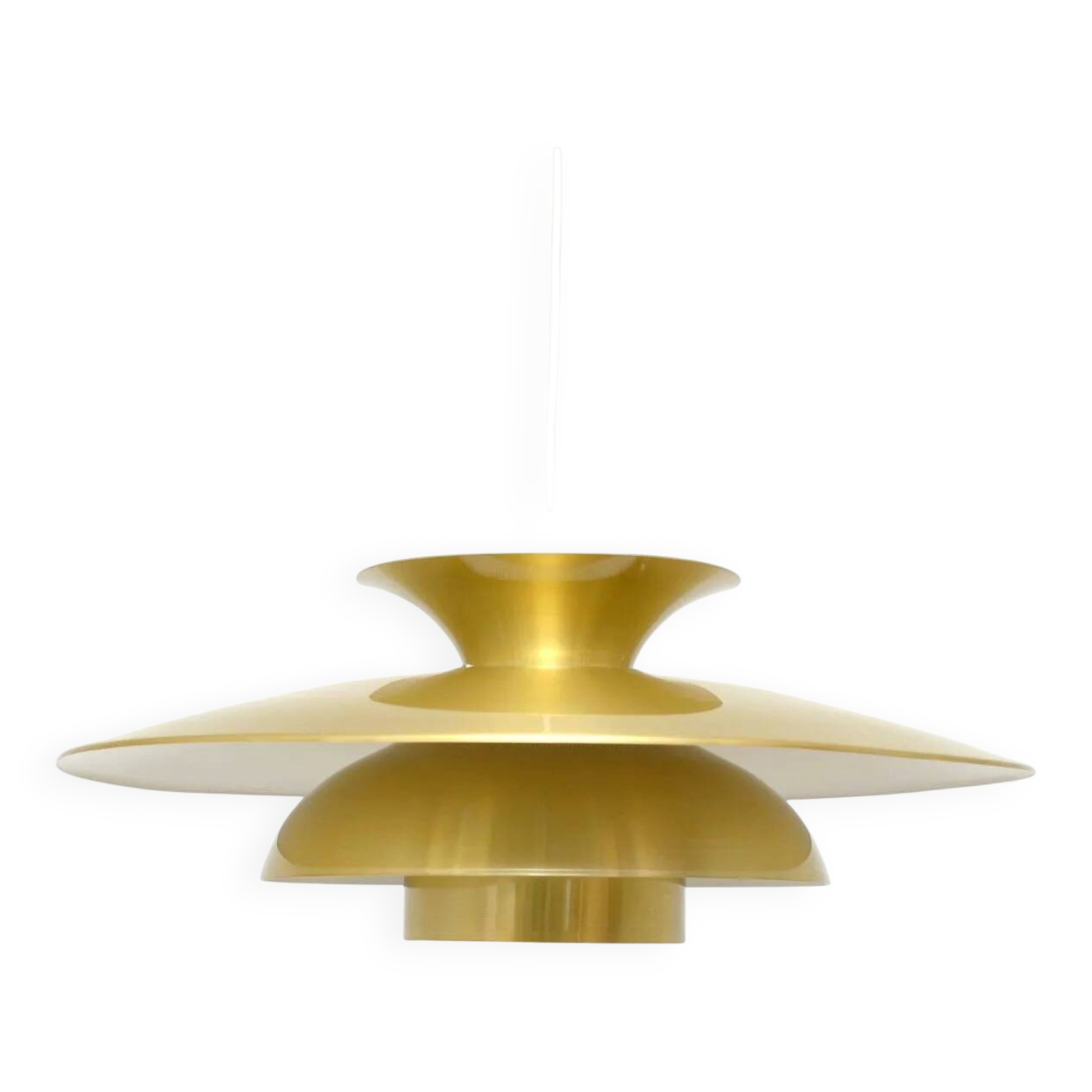 Large gold lamp, Denmark 1970s
