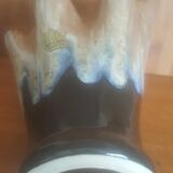 Vintage vase draped shape in flamed sandstone