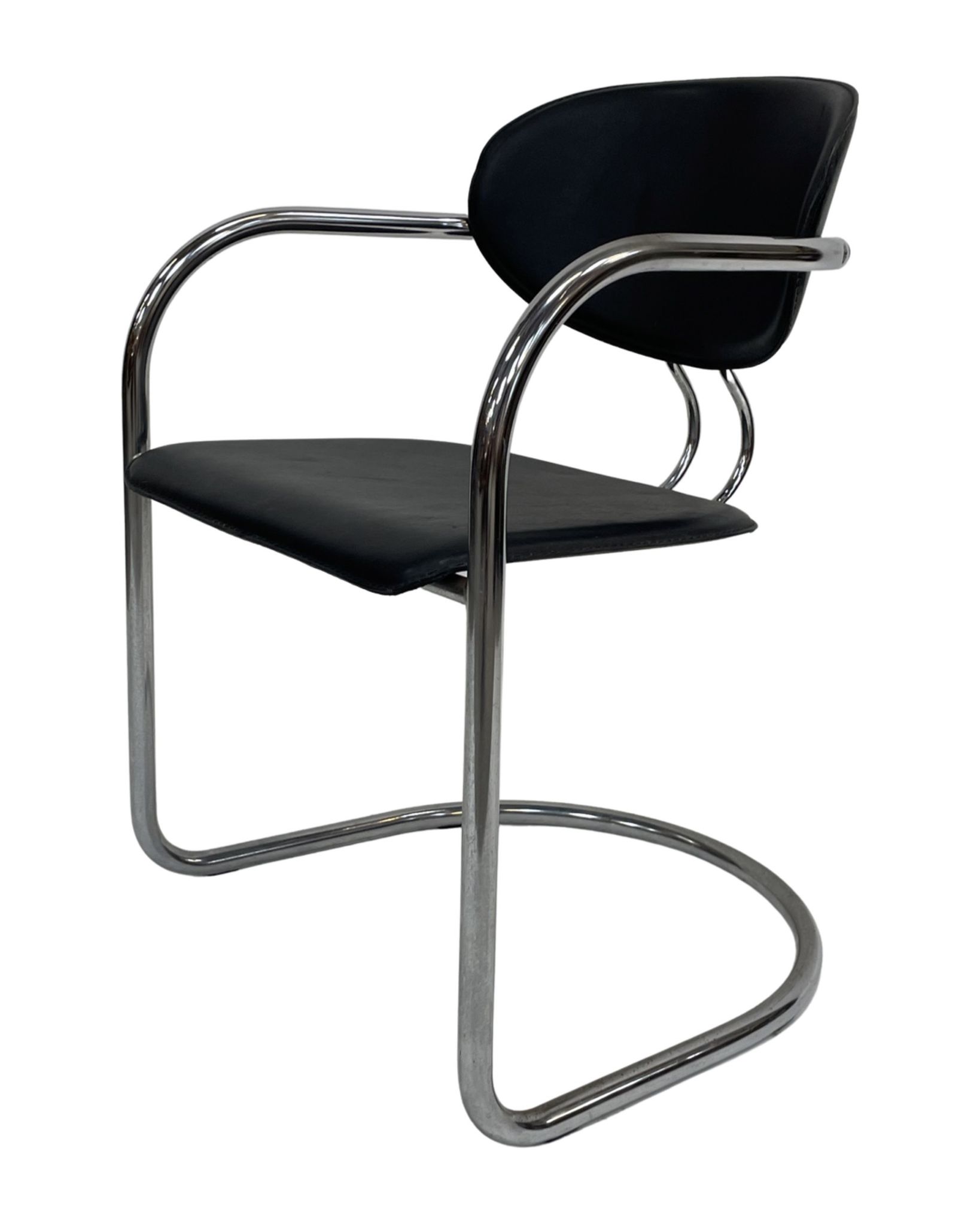 Vintage dining chair effezeta made in Italy design chrome