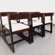 Set of 6 vintage Italian sleigh chairs by Mario Sabot