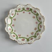 Plat à Gâteau et Assiettes à dessert Limoges | Rubans, Nœuds et Roses