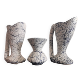 3 vases en céramique "Grès des neiges" France