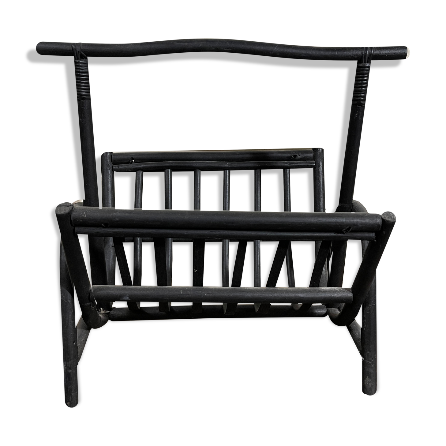 Rattan newspaper holder