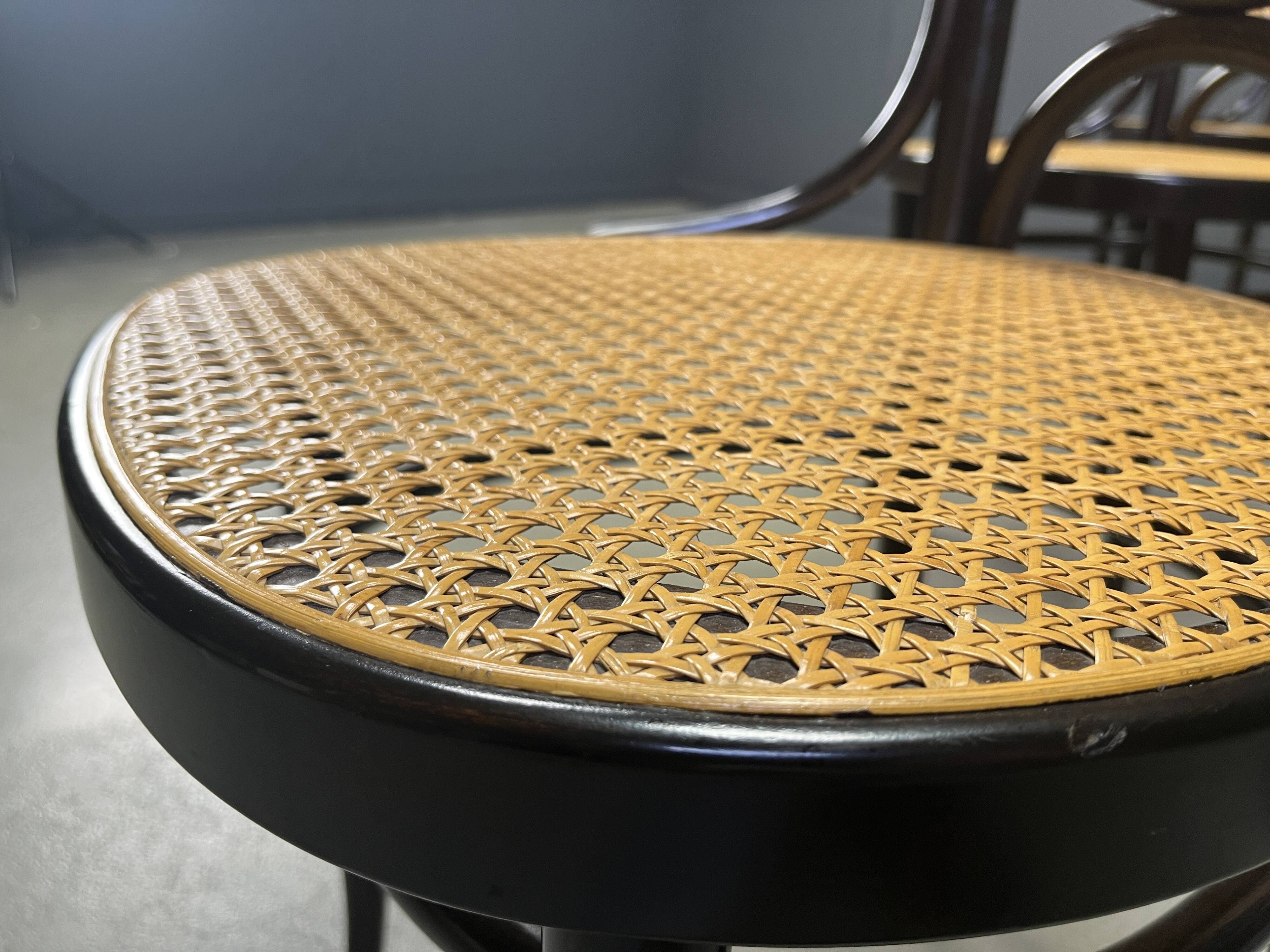 Thonet no. 207 dining chairs 'Long John', set of 6, 1985