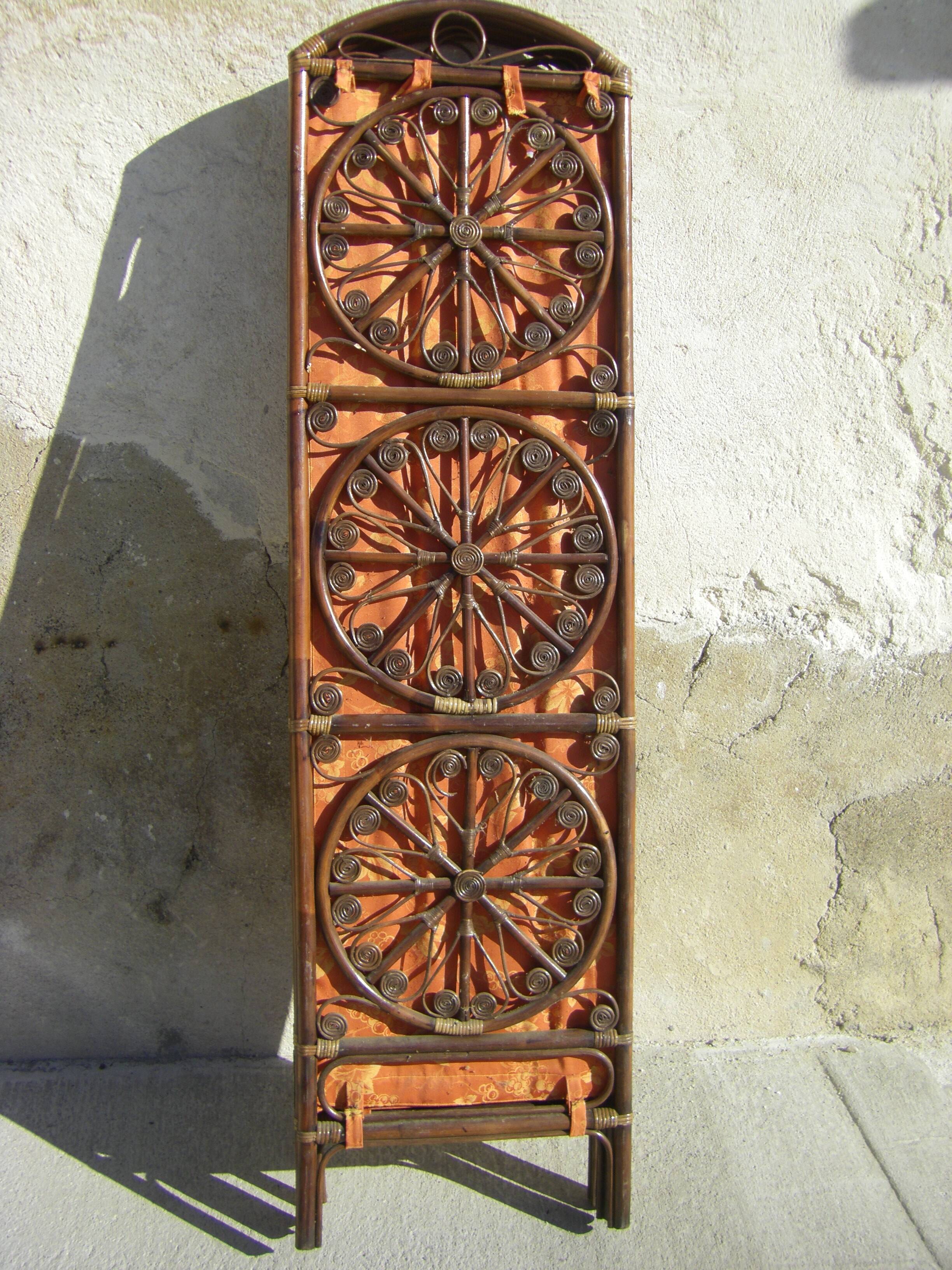 Vintage rattan screen