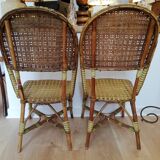 Pair of rattan chairs 3 colors 1920