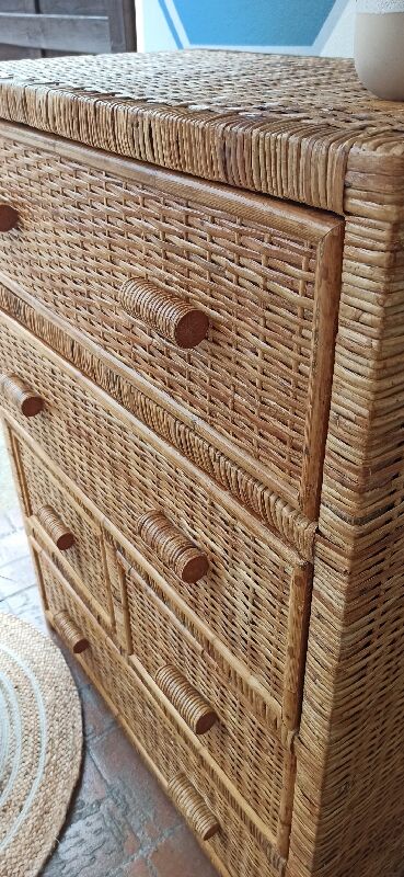 Vintage bamboo wicker rattan commodity