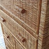 Vintage bamboo wicker rattan commodity