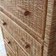 Commode vintage rotin osier bambou