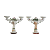 Bassano ceramic candelabra, 1970s, set of 2
